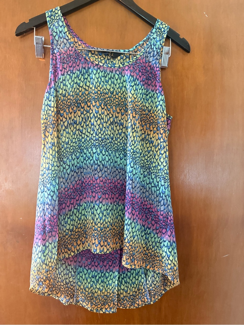 Jack by BB Dakota Multicolor Sleeveless Top in Yellow, Pink, Blue, Green